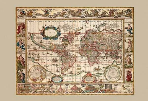 Nova Totius Terrarum Orbis by Willem Blaeu - Art Print