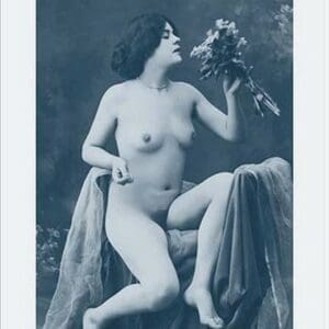 Nude with a Bouquet - Art Print