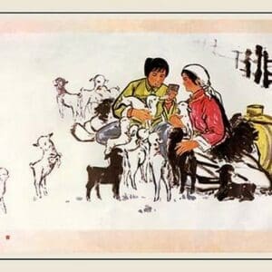 Nursing by Liu Shi-Wun - Art Print