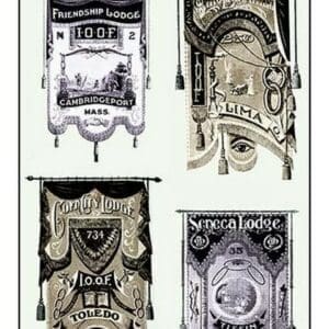 Odd Fellows: Parade Banners: Ohio and Massachusetts - Art Print