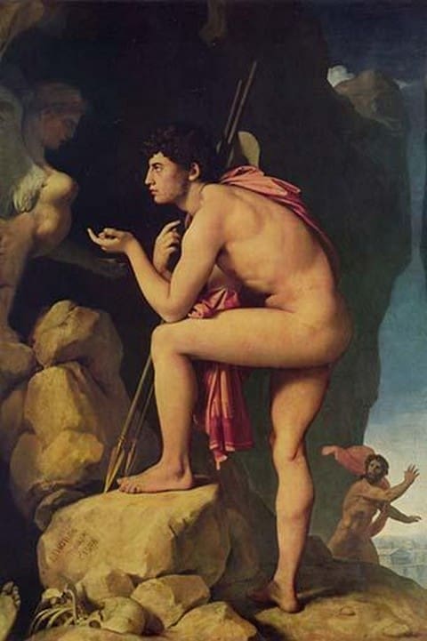 Oedipus & The Sphinx by Jean-Auguste-Dominique Ingres - Art Print