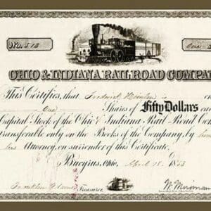 Ohio and Indiana Railroad Company - Art Print