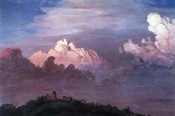 Olana in the clouds by Frederic Edwin Church - Art Print