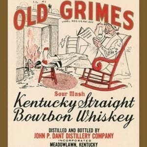 Old Grimes Sour Mash Kentucky Straight Bourbon Whiskey - Art Print