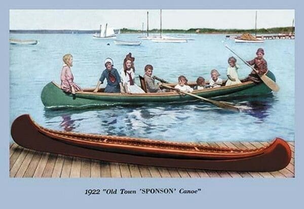 Old Town Sponson Canoe - 1922 - Art Print