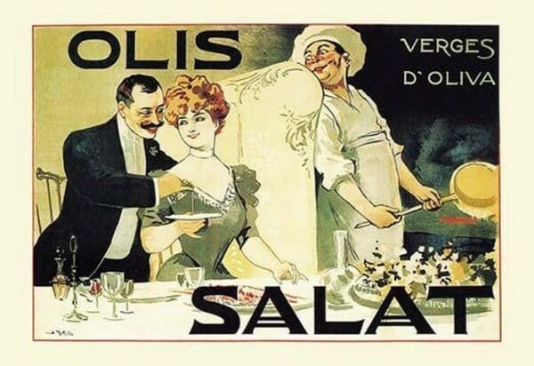 Olis Salat - Verges d'Oliva by E. Norlind - Art Print