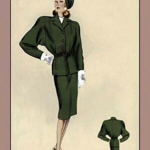 Olive Sport Suit - Art Print