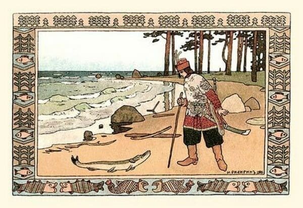 On the Shore by Ivan Bilibin - Art Print