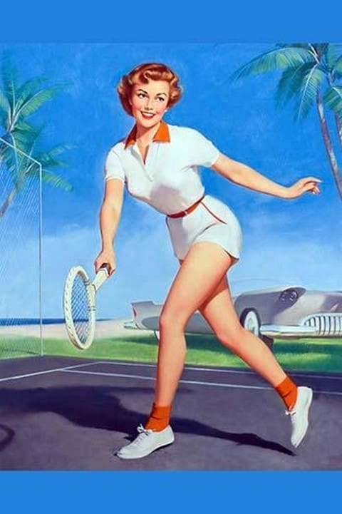 On the Tennis Court by William Metcalf - Art Print