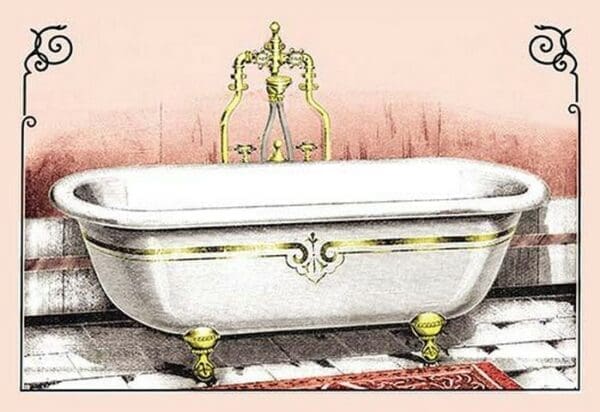 Ornate Bathtub - Art Print