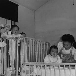 Orphanage nurse by Ansel Adams - Art Print