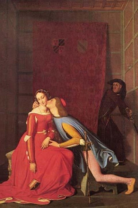 Paolo & Francesca by Jean-Auguste-Dominique Ingres - Art Print