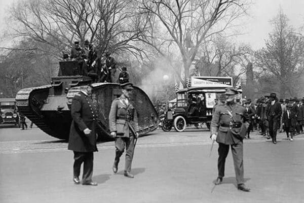 Parade of a Tank in a Washington Liberty Bond Parade - Art Print