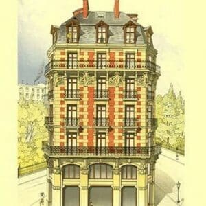 Parisian Apartments & Retail - France by Lucien Magne - Art Print