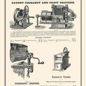 Patent Cocoanut and Fruit Graters - Art Print