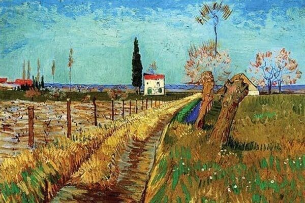 Path Through a Field with Willows by Vincent van Gogh - Art Print