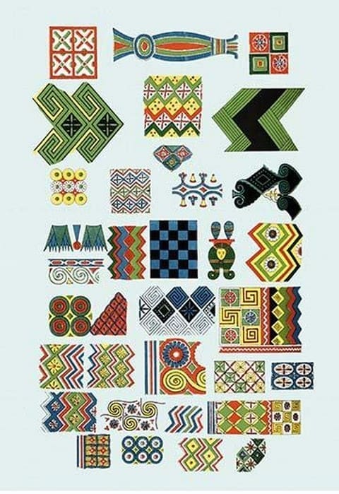 Patterns from Egyptian Ceilings by John Gardner Wilkinson - Art Print