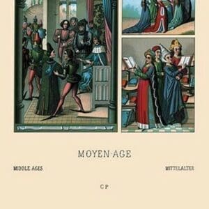 People and Places of Medieval Europe by Auguste Racinet - Art Print