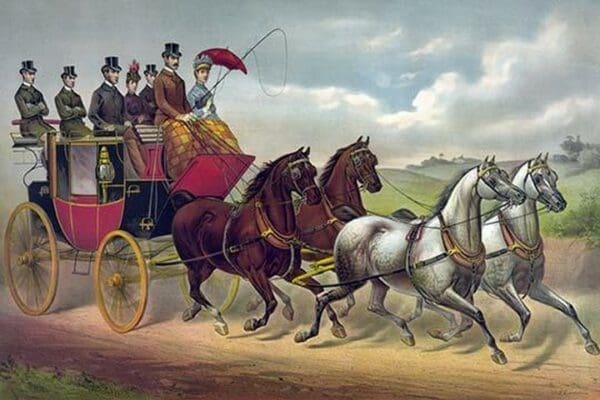 Philadelphia Coach Works by Currier & Ives - Art Print