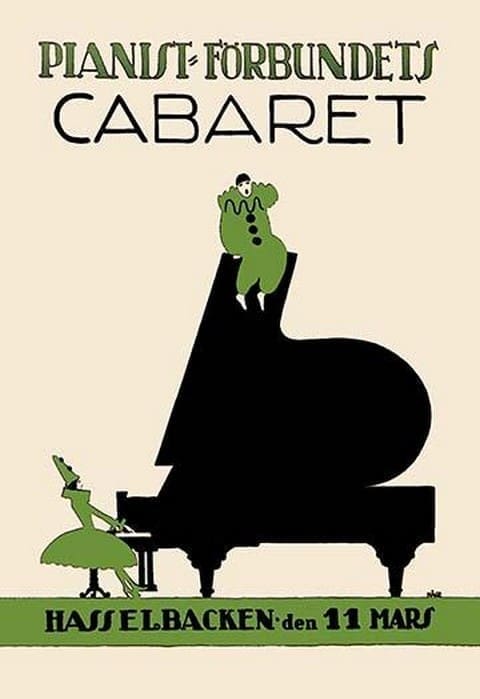 Pianist Forbundiets Cabaret by Kage - Art Print