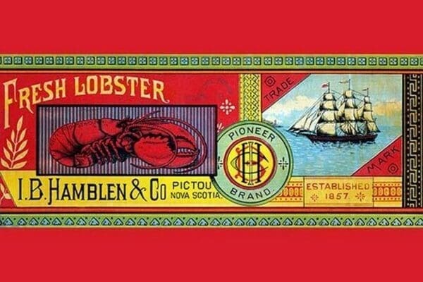 Pioneer Brand Fresh Lobster by Sun Litho Co. - Art Print