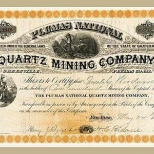 Plumas National Quartz Mining Company - Art Print