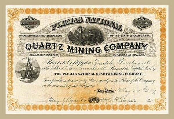 Plumas National Quartz Mining Company - Art Print