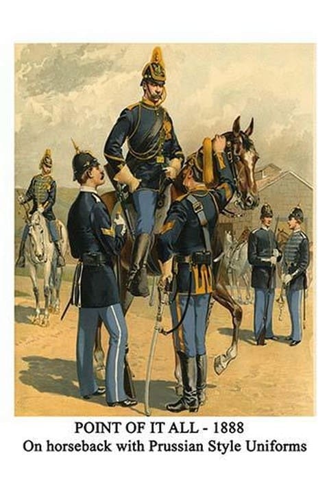 Point Of It All - 1888 - On Horseback With Prussian Style Uniforms By Henry Alexander Ogden - Art Print