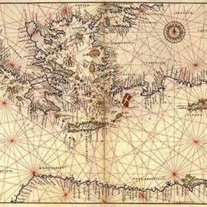 Portolan or Navigational Map of Greece