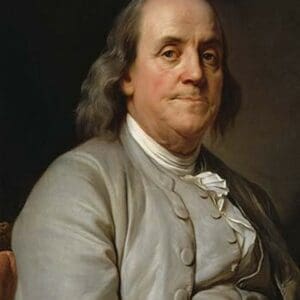 Portrait Benjamin Franklin by Joseph-Siffrede Duplessis - Art Print