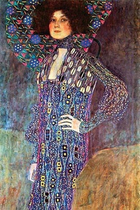 Portrait of Emily Fidge by Gustav Klimt - Art Print