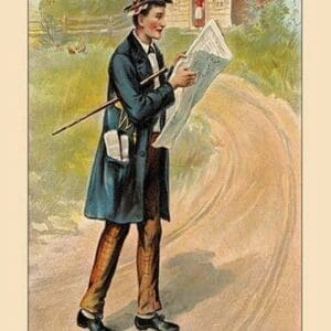 Postmaster Lincoln Going his Rounds by Harriet Putnam - Art Print