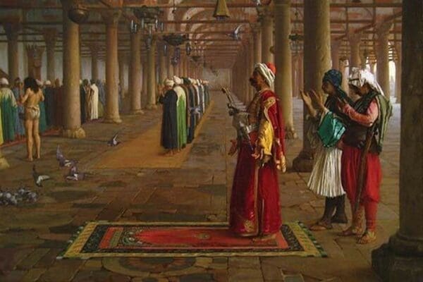 Prayer in a Mosque by Jean Leon Gerome - Art Print