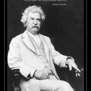 Prepare by Mark Twain - Art Print