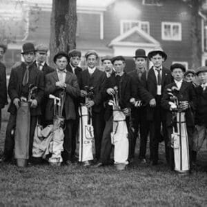 Private Golf Club Caddies at Baltusrol in New Jersey - Art Print