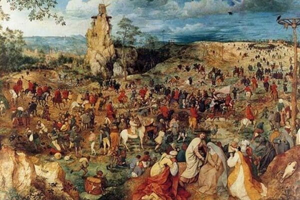 Procession to Cavalry - Complete by Pieter the Elder Brueghel - Art Print