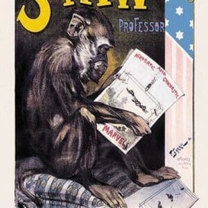 Professor Staw and His Wonderful Educated Monkeys - Art Print