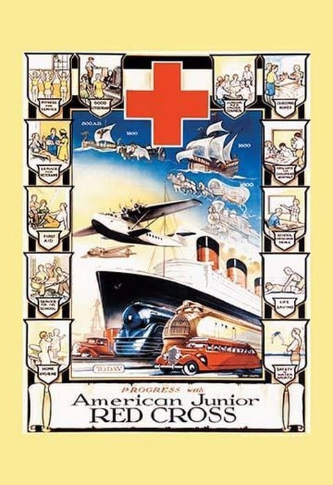 Progress with American Junior Red Cross by D Lowry - Art Print