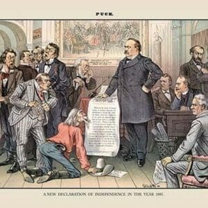 Puck Magazine: A New Declaration of Independence in the Year 1885 by Bernhard Gillam - Art Print