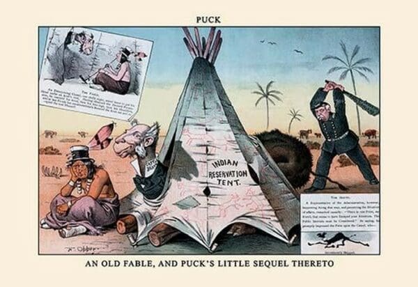 Puck Magazine: An Old Fable by Frederick Burr Opper - Art Print