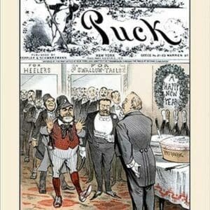 Puck Magazine: Governor Cleveland's New Year's Callers by Frederick Burr Opper - Art Print