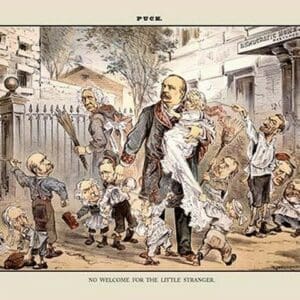 Puck Magazine: No Welcome for the Little Stranger by Zimmerman - Art Print