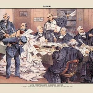 Puck Magazine: Our Overworked Supreme Court by Joseph Keppler - Art Print