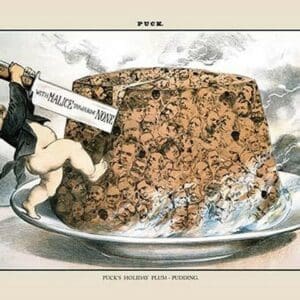 Puck Magazine: Puck's Holiday Plum-Pudding by Joseph Keppler - Art Print