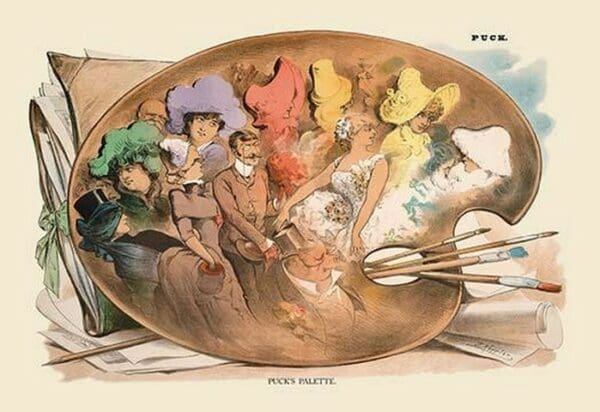 Puck Magazine: Puck's Palette by Joseph Keppler - Art Print