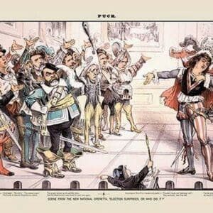 Puck Magazine: Scene From the New National Operetta by Joseph Keppler - Art Print