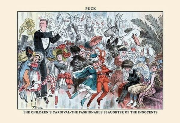 Puck Magazine: The Children's Carnival by F. Graetz - Art Print