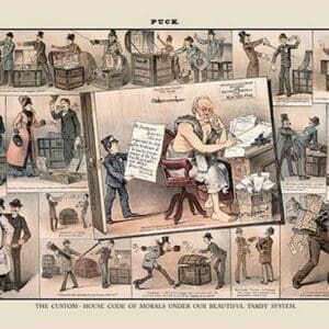 Puck Magazine: The Custom-House Code of Morals by Frederick Burr Opper - Art Print