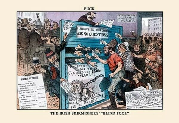 Puck Magazine: The Irish Skirmishers' 'Blind Pool' - Art Print