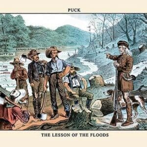 Puck Magazine: The Lesson of the Floods by Bernhard Gillam - Art Print